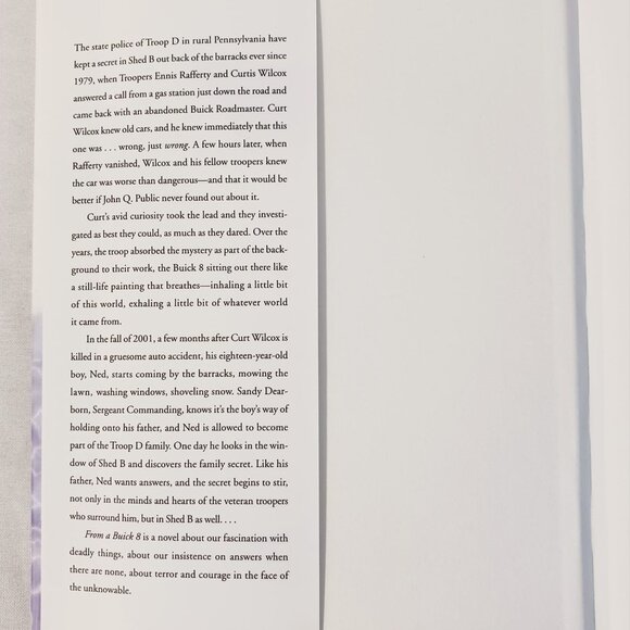 From A Buick 8, A Novel by Stephen King Hardcover Book with Poster - Picture 4 of 10